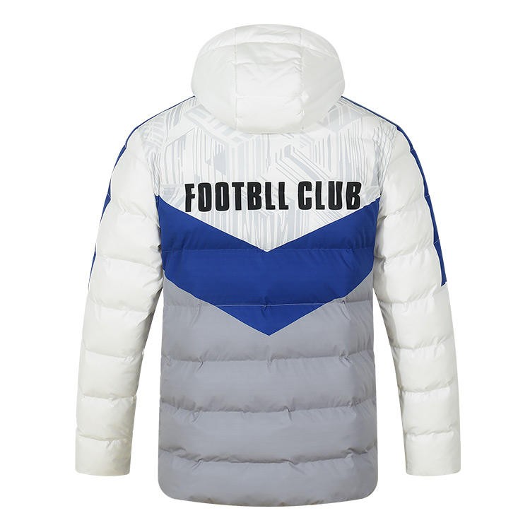Hot Sale Winter Warm Coat Custom Design Soccer Men Zip Up Wadded Jackets Cotton Windproof Hooded Cotton-Padded Jacket