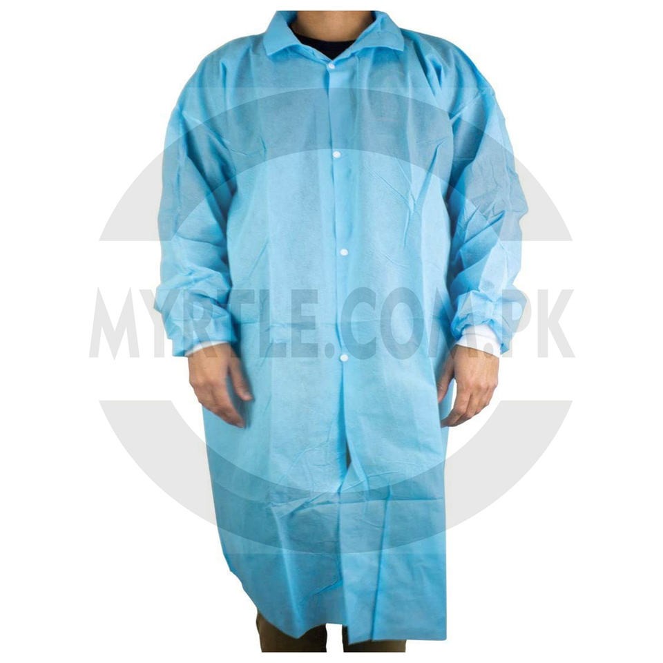 Disposable Coverall dress with Hood and Elastic Cuffs White SMS Full Body gown