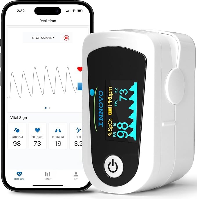 2024 Innovo iP900BP-B Bluetooth fingertip pulse oximeter